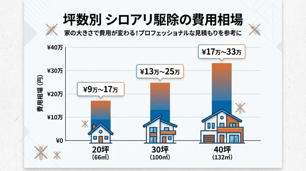 坪数別シロアリ駆除費用相場