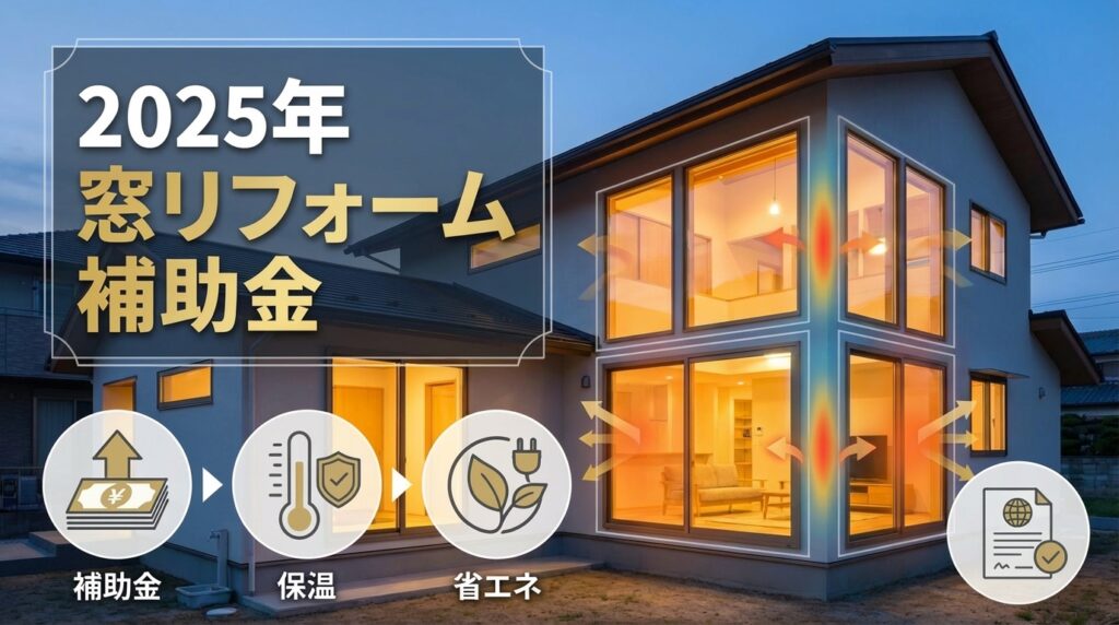 2025年窓リフォーム補助金最大200万円 省エネで快適な住まいへ