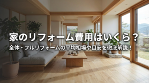家のリフォーム費用はいくら？全体・フルリフォームの平均相場や目安を徹底解説！