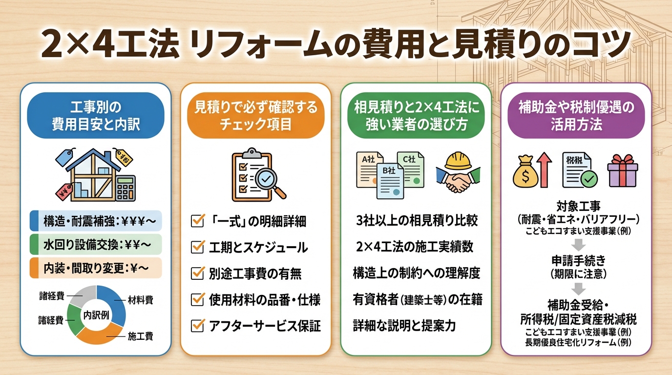 2×4工法 リフォームの費用と見積りのコツ