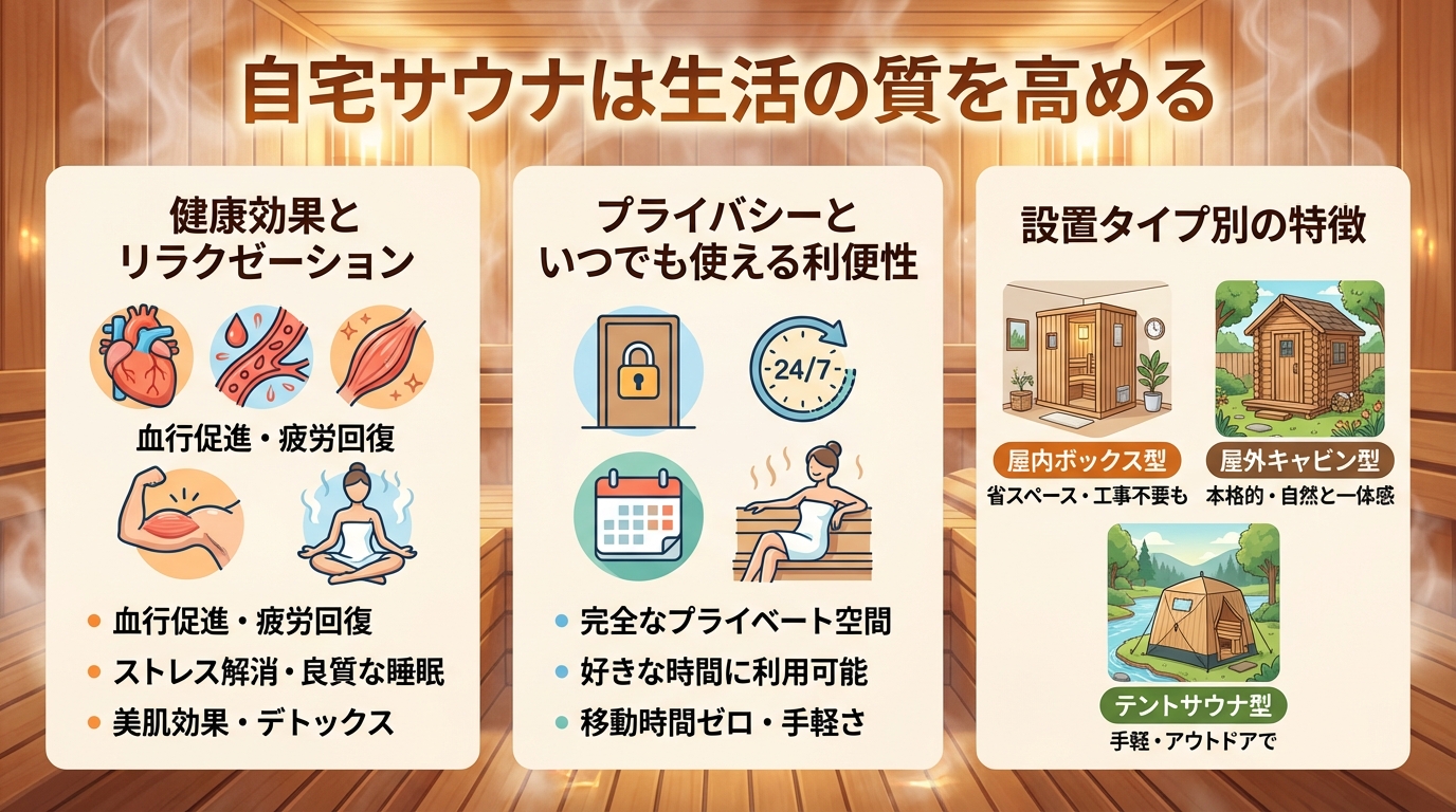 自宅サウナは生活の質を高める