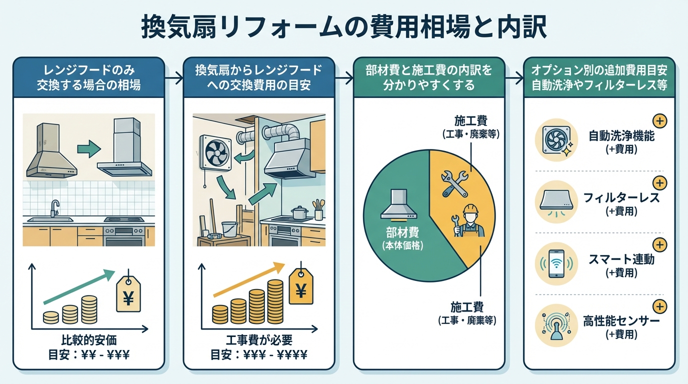 換気扇リフォームの費用相場と内訳