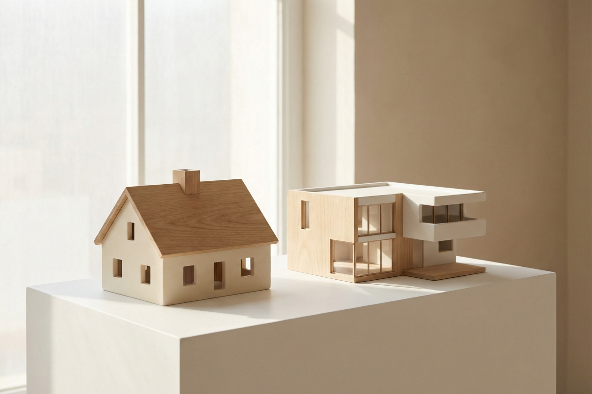 中古住宅をフルリノベーションするイメージ。フルリノベーションとは既存の建物を一度「躯体（構造体）」だけのスケルトン状態にしてから、間取りや設備、内装をゼロから作り直す大規模な改修工事のこと。フルリノベをすると、新築に比べてコストを抑えながら、注文住宅を建てるときのように自由度の高い設計を実現することができる。この記事では「新築・フルリノベどっちがいい？」をテーマに、フルリノベと新築を徹底比較する。