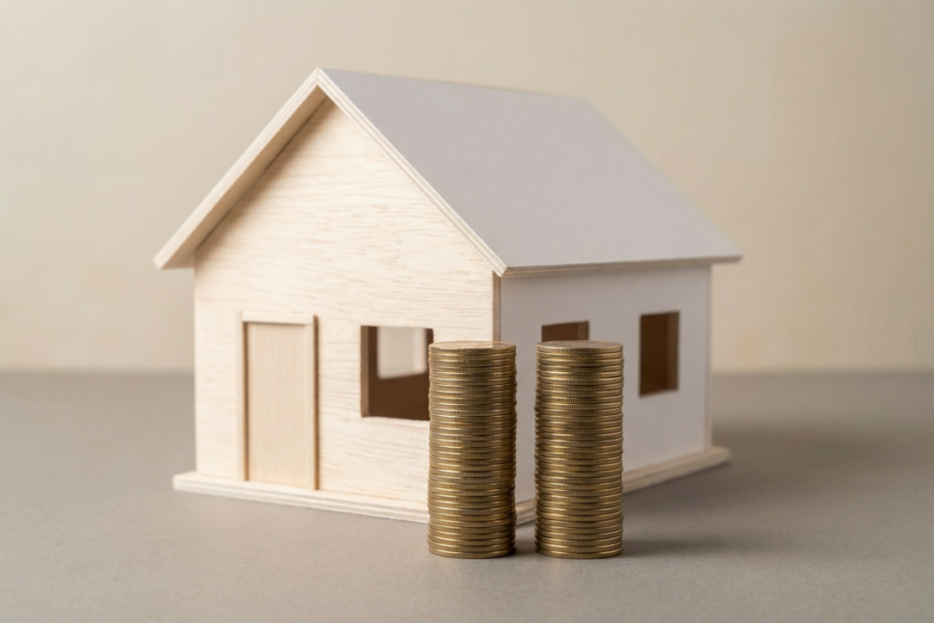 補助金・減税制度・ローンを活用して減築リフォームに取り組むイメージ。減築を伴う改修で活用できる補助金や減税制度を詳しく紹介。バリアフリー化への介護保険助成や、先進的な窓・断熱リフォームへの省エネ補助、さらには耐震性向上による固定資産税の軽減措置まで解説する。住宅ローンの所得税控除や自治体独自の支援を賢く組むことで、高額になりがちな工事の負担を大幅に削減するコツが満載